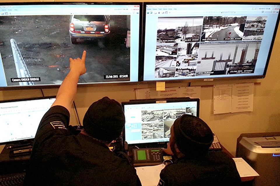 A network of cameras enable personnel to monitor the work site from the project’s Security Operations Center.